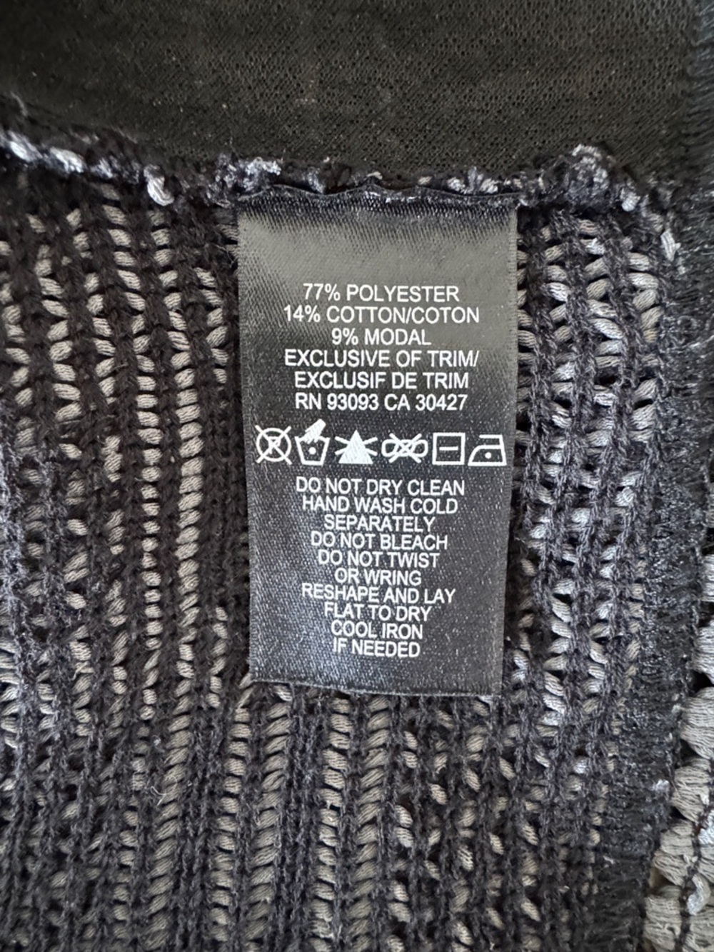 NIC+ZOE Gray Fringe Open-Front Knit Cardigan - Picture 4 of 5